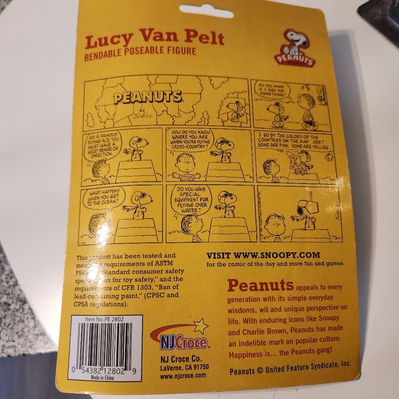Vintage NIP NEW Peanuts Lucy Van Pelt Bendable Poseable Figurine - Picture 6 of 6